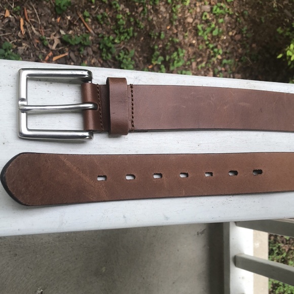 Boutique Size 2X (46-48) Smooth Leather Classic Brown Bright Silver HW $79 NEW - Picture 8 of 16